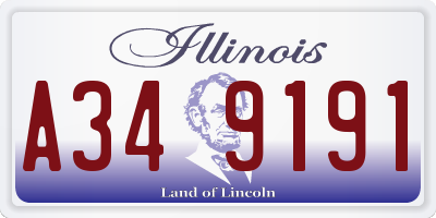 IL license plate A349191