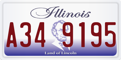 IL license plate A349195
