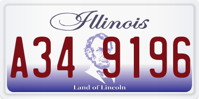 IL license plate A349196