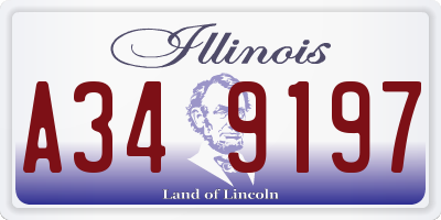 IL license plate A349197