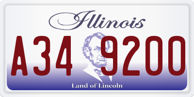 IL license plate A349200