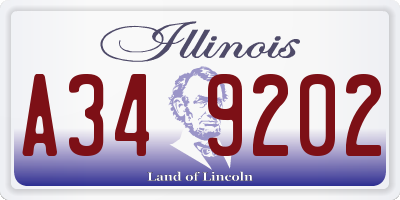 IL license plate A349202