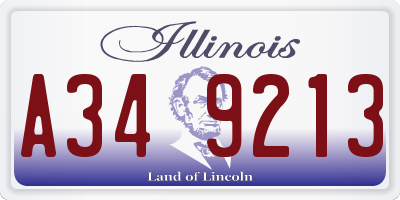 IL license plate A349213
