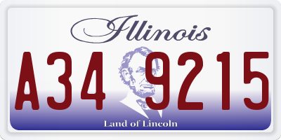 IL license plate A349215