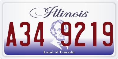 IL license plate A349219