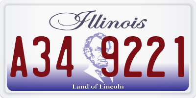 IL license plate A349221