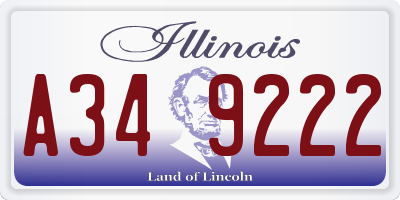 IL license plate A349222