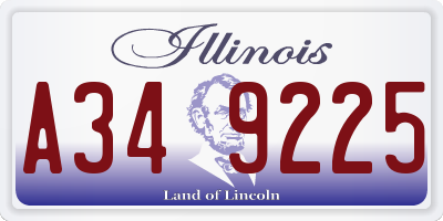IL license plate A349225