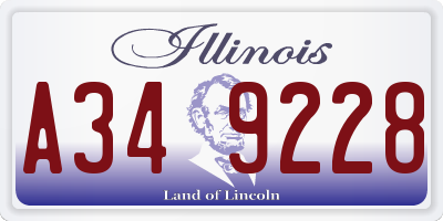 IL license plate A349228