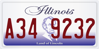 IL license plate A349232