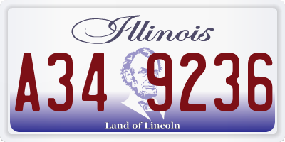 IL license plate A349236
