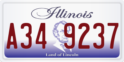 IL license plate A349237