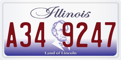 IL license plate A349247