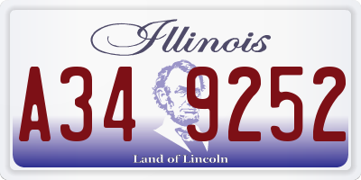 IL license plate A349252