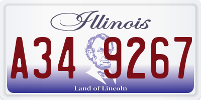 IL license plate A349267