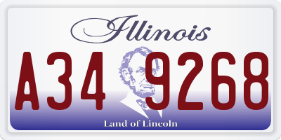 IL license plate A349268