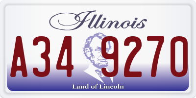 IL license plate A349270