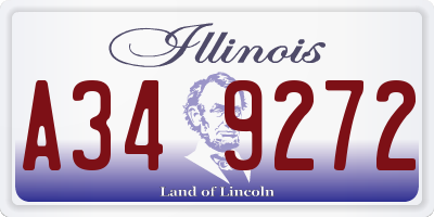 IL license plate A349272