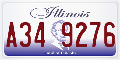 IL license plate A349276