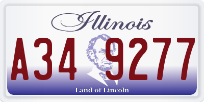 IL license plate A349277