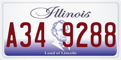 IL license plate A349288