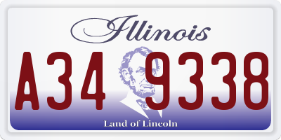 IL license plate A349338