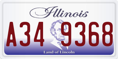 IL license plate A349368