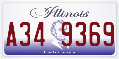 IL license plate A349369