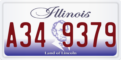 IL license plate A349379