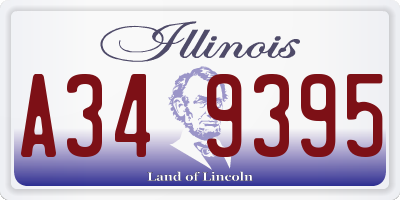 IL license plate A349395