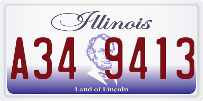 IL license plate A349413