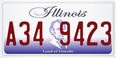 IL license plate A349423