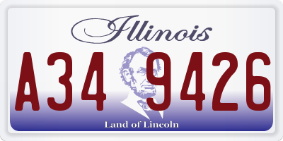 IL license plate A349426
