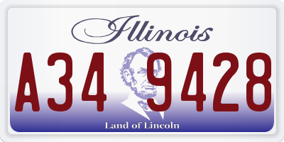 IL license plate A349428
