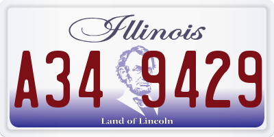 IL license plate A349429