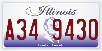 IL license plate A349430