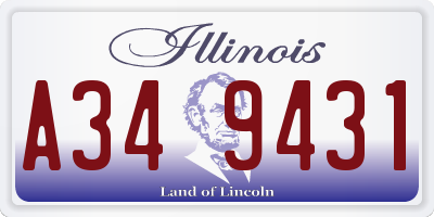 IL license plate A349431