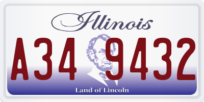 IL license plate A349432