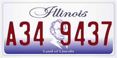 IL license plate A349437