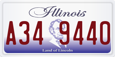 IL license plate A349440