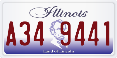 IL license plate A349441
