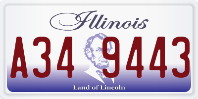 IL license plate A349443