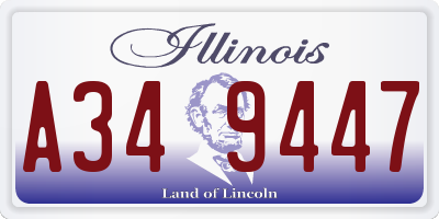 IL license plate A349447