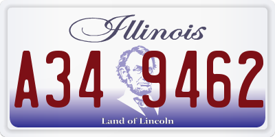 IL license plate A349462