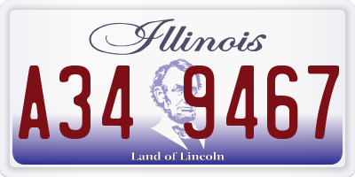 IL license plate A349467