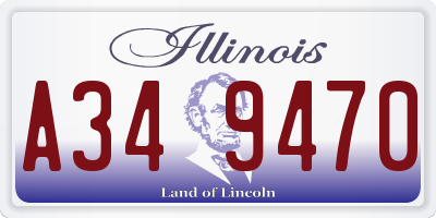 IL license plate A349470
