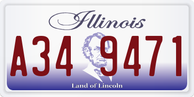 IL license plate A349471