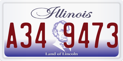 IL license plate A349473