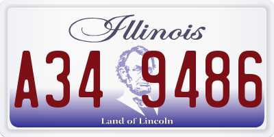 IL license plate A349486