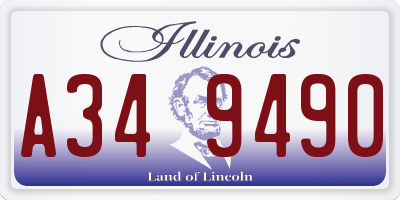 IL license plate A349490